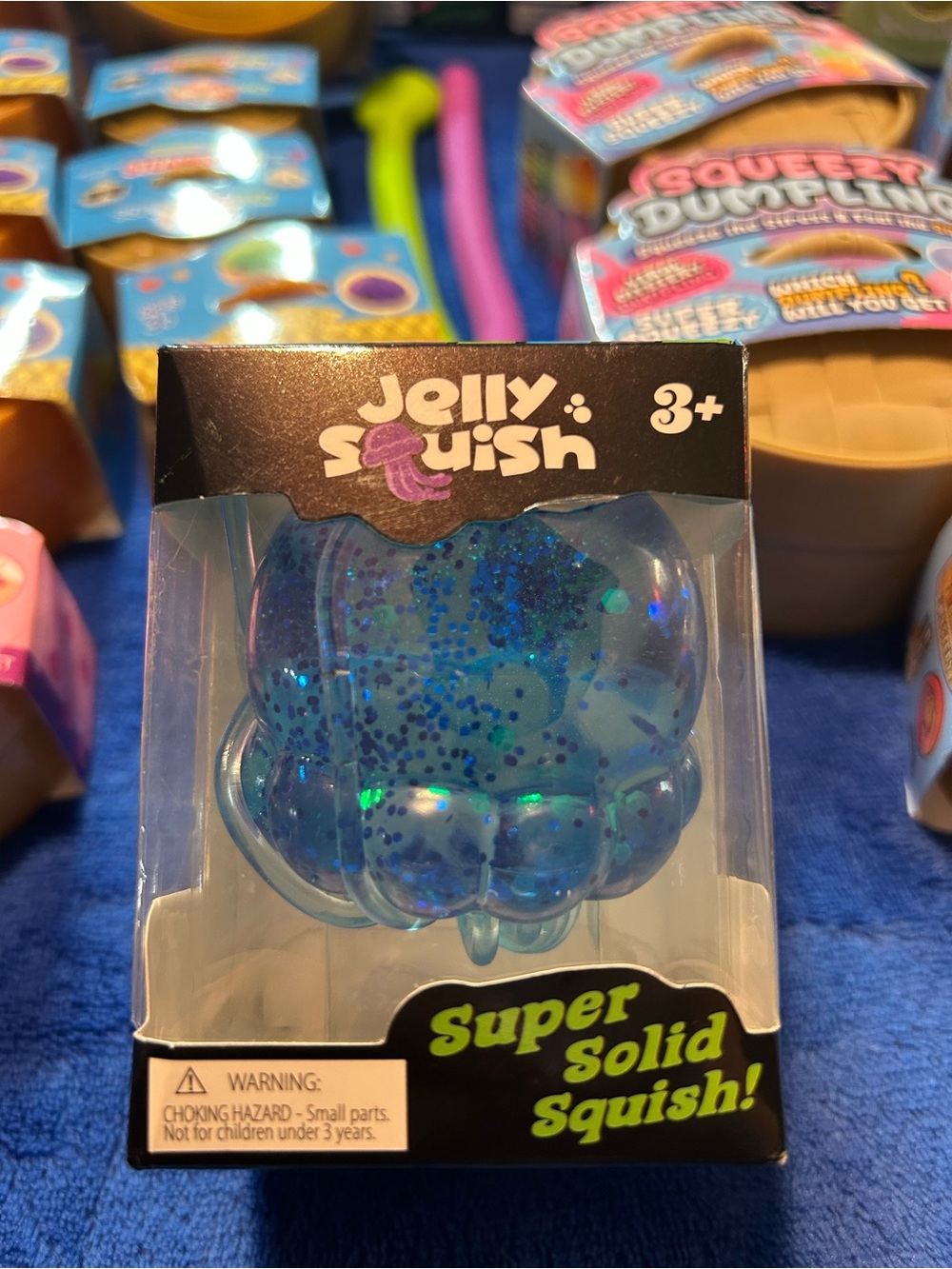 Jumbo Blue Super Solid Jelly Squish Toy for Kids